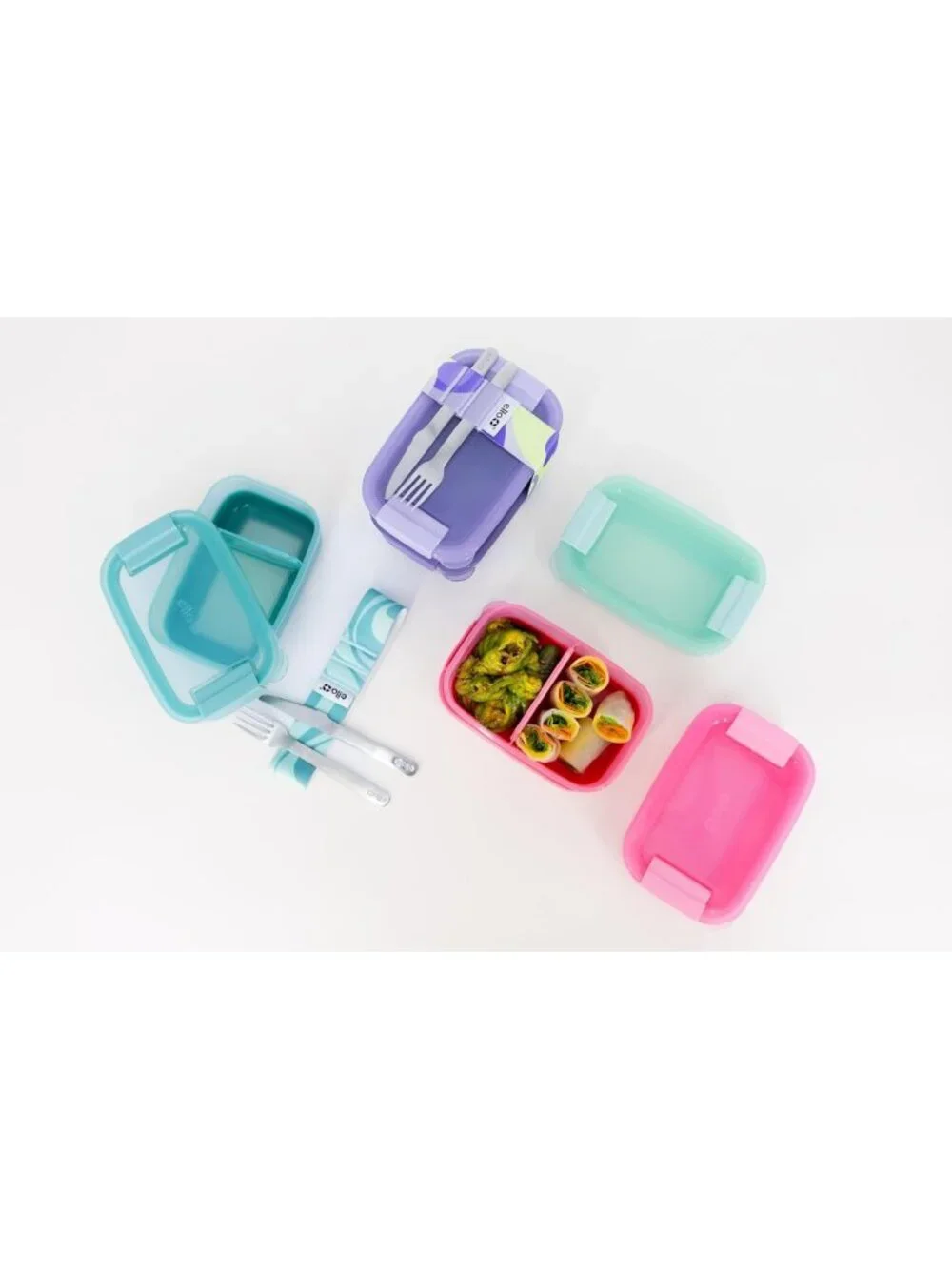 Stylish Bento Box Lunch Set - 2-Pack Stackable Containers for Meal Prep